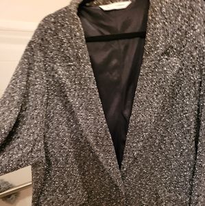 Avenue Style 2pc Suit Black & White Grain Plus
